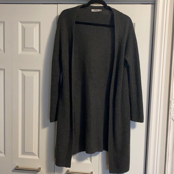 Ricki's Sweaters - Dark grey long  knit cardigan